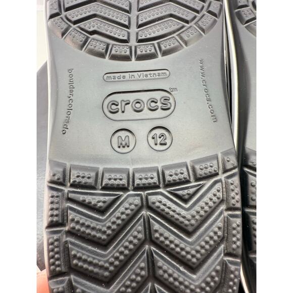 CROCS Crocband Men’s Size 12 Black Clog Sandals 11016-001 Slip On Shoes NEW - Picture 7 of 9